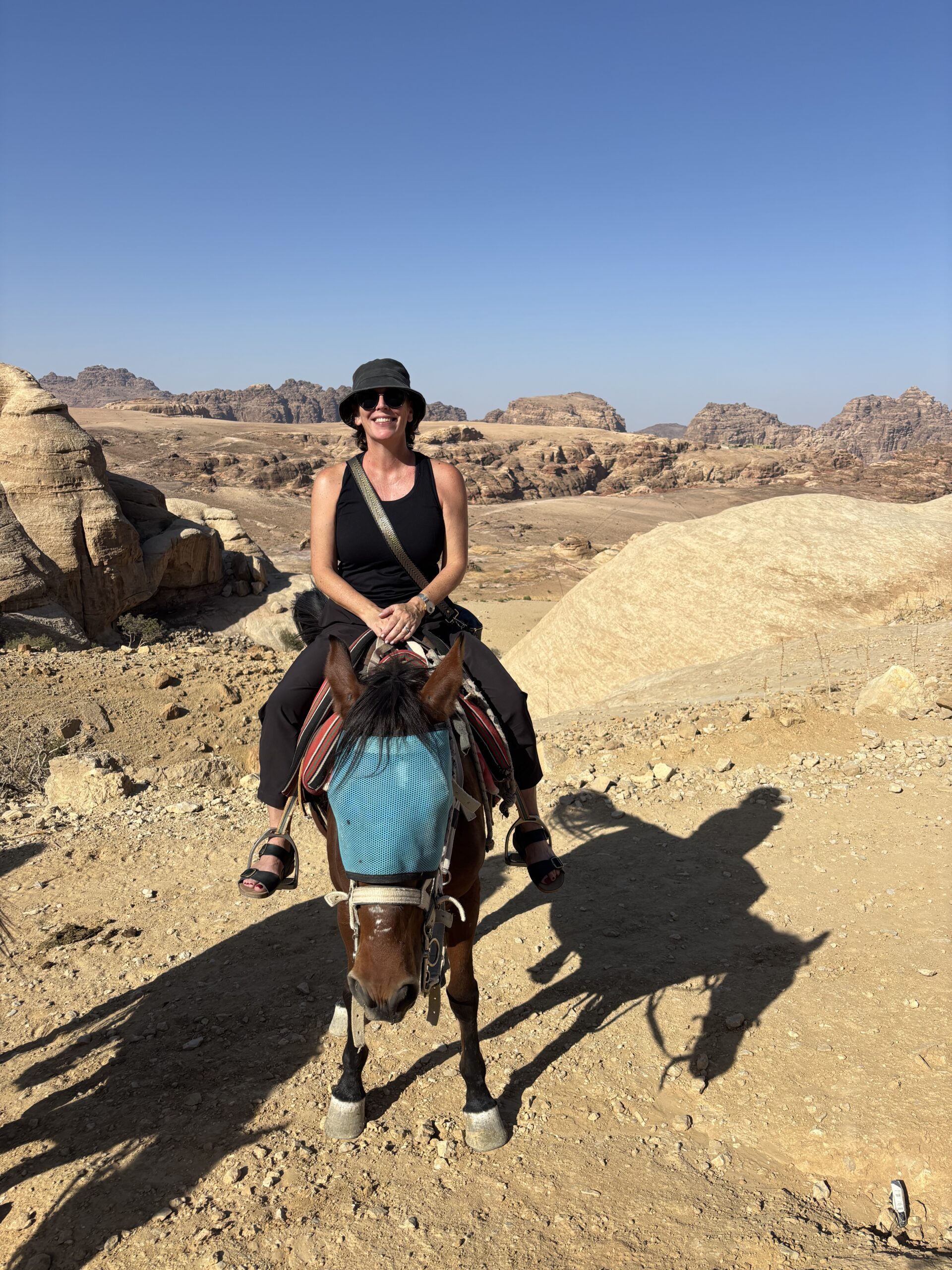 Petra on horseback