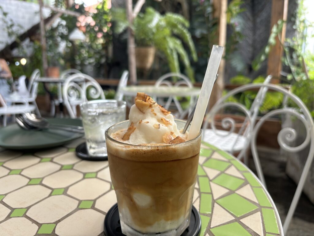 Coconut iced coffee in Nha Trang